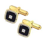 Sterling Silver and Gold Square Cufflinks for Men