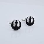 Space Rebellion Red and Black Cufflinks for Men