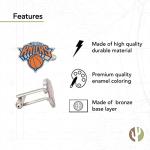 New York Knicks NBA Team Logo Silver Cufflinks