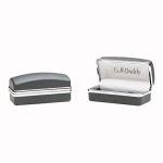 Men's Silver Football Cufflinks with Gift Box