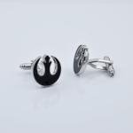 Space Rebellion Red and Black Cufflinks for Men