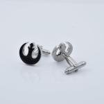 Space Rebellion Red and Black Cufflinks for Men