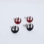 Space Rebellion Red and Black Cufflinks for Men