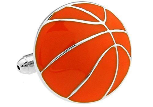 Basketball Silver Cufflinks with Gift Box