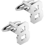 AMITER Personalized Silver Cufflinks for Men