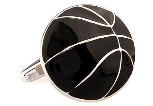 Basketball Silver Cufflinks with Gift Box & Cloth