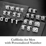AMITER Personalized Silver Cufflinks for Men