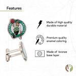 Boston Celtics Silver Cufflinks for NBA Fans