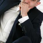 AMITER Personalized Silver Cufflinks for Men