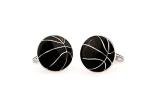 Basketball Silver Cufflinks with Gift Box & Cloth