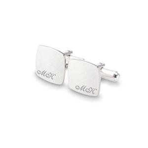 Personalized Sterling Silver Engraved Cufflinks for Men