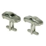 Silver Sports Car Cufflinks for Enthusiasts