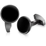 Honey Bear White Pearl Black Onyx Cufflinks