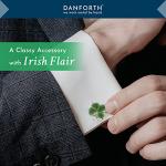 Four Leaf Clover Silver Cufflinks for Men