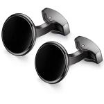 Honey Bear White Pearl Black Onyx Cufflinks