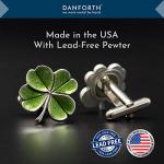 Four Leaf Clover Silver Cufflinks for Men