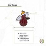 Miami Heat Silver Cufflinks with Team Logo