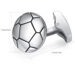 Honey Bear Soccer Ball Silver Cufflinks for Men