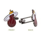 Miami Heat Silver Cufflinks with Team Logo