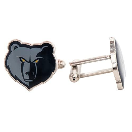 Memphis Grizzlies NBA Logo Silver Cufflinks