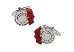 Brake Disc & Caliper Sports Car Silver Cufflinks