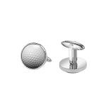 Golf Ball Photo Silver Cufflinks in Stainless Steel