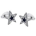 Blue Five Star Stainless Steel Cufflinks for Men