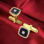 Sterling Silver and Gold Square Cufflinks for Men