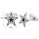 Blue Five Star Stainless Steel Cufflinks for Men