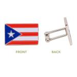 Puerto Rico Flag Silver Cufflinks for Blazers