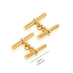 Sterling Silver T-Bar Cufflinks for Men