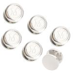 Dannyshi Silver Cufflinks and Initial Studs Set