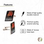 Phoenix Suns Silver Cufflinks - NBA Team Logo