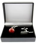 Cricket Bat and Ball Silver Cufflinks Set