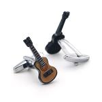 Cute Guitar Silver Cufflinks for Music Lovers