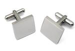 Polished Stainless Steel Square Men's Cufflinks