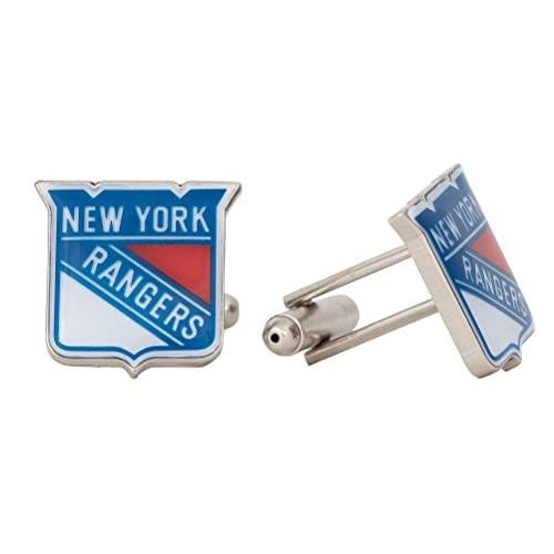 New York Rangers Silver Cufflinks - NHL Team Logo