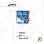 New York Rangers Silver Cufflinks - NHL Team Logo