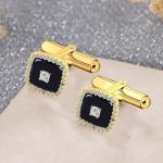 Sterling Silver and Gold Square Cufflinks for Men
