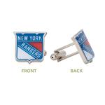 New York Rangers Silver Cufflinks - NHL Team Logo