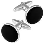 Dannyshi Silver Black Gold Cufflinks Set for Men