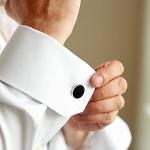 Dannyshi Silver Black Gold Cufflinks Set for Men