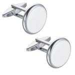 Tyqour Silver Initial Cufflinks for Men