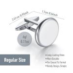 Tyqour Silver Initial Cufflinks for Men