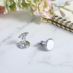 Tyqour Silver Initial Cufflinks for Men