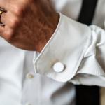 Tyqour Silver Initial Cufflinks for Men