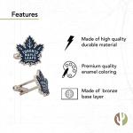 Toronto Maple Leafs Silver Cufflinks for Fans