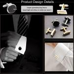 SonnyX 12 Pairs Silver and Black Cufflinks