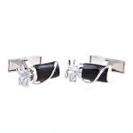 Golf Bag Club Silver Cufflinks with Gift Box