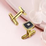 Sterling Silver and Gold Square Cufflinks for Men